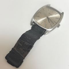 70'S✨オメガデビル手巻きスクエア シルバー文字盤レディース腕時計