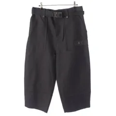 【ディオール】DIOR　サカイ コラボ メンズ 21AW コットン ベルト付き クロップドパンツ 213C122A4451 ブラック 46 【中古】【鑑定済・正規品保証】192760のサムネイル