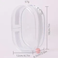 クリア おもちゃ用　クリアポーチ　ラブブ　保護ケース＆防塵ボックス 1/2/3世代対応 多機能　ホルダー付き　おしゃれな