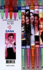 TWICE トゥワイス SANA サナ グッズ ボールペン 5本セット + ステッカー K-POP