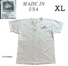 USA製90sMako Marine 釣船企業ロゴヘンリーネックTシャツXL　NT00865