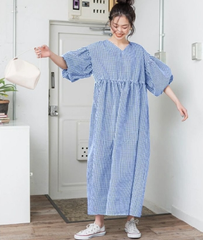 ワンピース レディース 夏 マタニティ 大きいサイズ　体型カバー　ゆったり マキシ丈 着やせ お洒落 ロングワンピース おしゃれ 半袖 カジュア