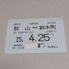 ❖ 北総開発鉄道グッズ ❖【 通勤1箇月券 (使用済)】〘 自動改札機/有人改札対応 〙✨北総ファン必須アイテムです！▶画像・詳説を御覧ください！