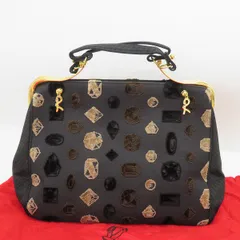 極稀少ロベルタバゴンギフォーマルハンドバッグがま口ゴールド金具総柄