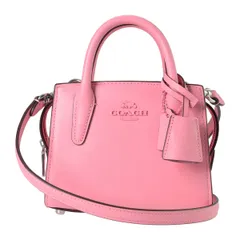 新品 コーチ COACH ショルダーバッグ ミニ キャリーオール シルバー/フラワーピンク
