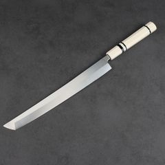 左利き刺身包丁 左利き先丸柳刃 尺一（刃渡り330mm）普通表面仕上げ 本刃付け 八角柄（購入時選択可能）