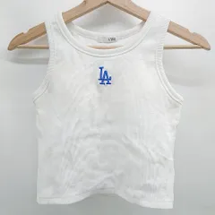 ◇ ⊂ ドジャース ロゴ入り ノースリーブ タンクトップ サイズF ホワイト系 メンズ E  【1507250000754】