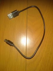 黒 USB TypeC 充電ケーブル 全長30cm
