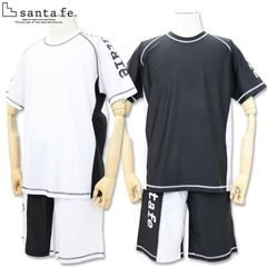 サンタフェ ラッシュ 切替 Tシャツ ショートパンツ セットアップ 50 52 ホワイト ブラック 251-83822 251-83823 LL 3L santafe 25SS