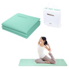 【数量限定】折りたたみ 厚め 折りたたみ トレーニングマット 軽量 トラベルヨガマット 持ち運び コンパクト 折り畳みヨガマット TPE 6mm 折畳み 材料 ストレッチマット ヨガマット 183×61×0.6cm PROIRON