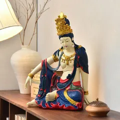 仏教美術 水月自在観音菩薩仏像 装飾品 工芸品 置物 禅意 応接間 茶室 供養 仏教美術 水月自在観音菩薩仏像 装飾品 工芸品 置物 禅意 応接間 茶室