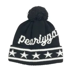 PEARLY GATES パーリーゲイツ  ニット帽 ボンボン付 星柄 ブラック系 FR [240101509701] ゴルフウェア ストスト