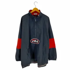 フィラ FILA 90S ロゴ刺繍 ナイロンアノラック メンズ  XXLのサムネイル