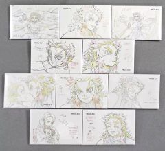 [중고] 배지·핀즈 전 10종 세트 [극장판 귀멸의 칼날 무한 열차편 최종 상영 기념 ufotable 극장 물판 제3탄 원화 컬렉션 스퀘어 랜덤 캔 배지 A]