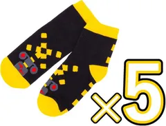 新品 【5足セット】電車靴下 TETSUDO SMILE SOCKS 踏切 黒 15cm～20cm　(ふみきり くつした キッズ 子供 子ども プレゼント ギフト) [ネコポス]