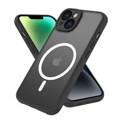 iPhone 14 ケース 半透明 MagSafe対応 iphone14 カバー マグネット搭載 アイフォン 14 用 カバー 耐衝撃 マット感 スマホケース iphone 14 黄ばみなし ストラップホール付き マグセーフ対応 ワイアレス充電対応 Pin