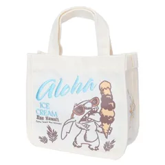 【メール便】リロ＆スティッチ トートバッグ スクエアキャンバストート アイスクリーム ディズニー スモールプラネット ミニトート 手提げかばん サブバッグ キャラクター グッズ 