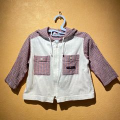 【kids】チェック柄　ジップパーカー