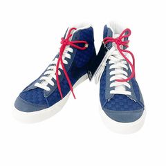 ナイキ NIKE 美品 箱付き タグ付き 未使用品 サシコ Wmns Blazer Mid 77 VNTG dd5486 492 スニーカー 靴 シューズ ハイカット 市松模様 10.5 28.5㎝ 青 ブルー ネイビー