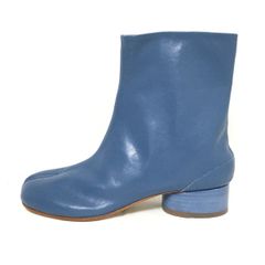 Maison Margiela(メゾンマルジェラ) ショートブーツ 36 レディース - ブルーグレー タビ レザー