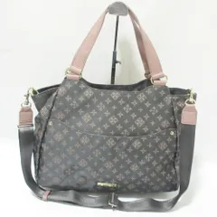 美品 russet ラシット モノグラム 2WAY ハンドバッグ トートバッグ ショルダーバッグ グレー×ピンク レディース 古着 中古 USED