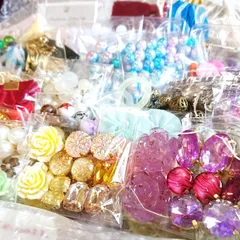 ハンドメイドパーツアソートDセット ガラスビジュー ビーズ