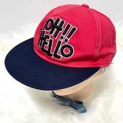 (^w^)b USJ ユニバーサルスタジオジャパン オフィシャルグッズ コットン キャップ エルモ セサミストリート 赤色レッド キャラ 刺繍 OH!!HELLO つば裏プリント インパクト大 綿100％ 男女兼用 サイズ フリー 57cm～59cm