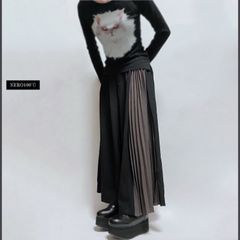 アコーディオン アシメなワイドパンツ