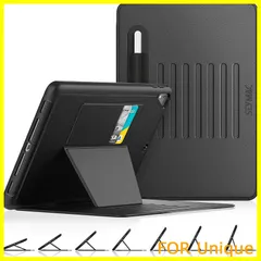 【特価】SEYMAC stock iPad 無印 第6世代/第5世代 9.7インチ(2018/2017) / Air2 / Pro 9.7 ケース 耐衝撃 多角度横置き調節 オートスリープ ペン収納 カード収納 強磁力全面保護カバー (ブラック)