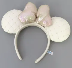 【中古】アクセサリー(非金属) ミニーマウス(ホワイト) スパンコールカチューシャ(合皮×パール) 「ディズニー」 東京ディズニーランド限定