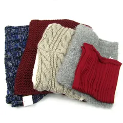 オレンジ他 スヌード ニット ネックウォーマー 未使用 5点セット まとめて 大量 ブランド レディース