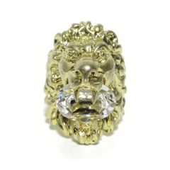 新品メンズGUCCIライオン指輪リング クリスタル19グッチ