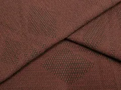 平和屋着物▽本塩沢　単衣　110亀甲　幾何学文　正絹　逸品　AAAS4934fy