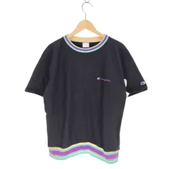 チャンピオン Champion REVERSE WEAVE リバースウィーブ スクリプト ロゴ 刺繍 リブライン S/S スウェット Tシャツ メンズ import：L 