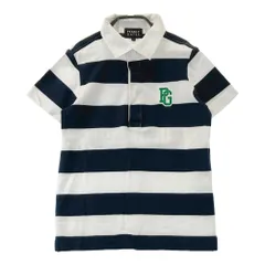 サイズ：0 PEARLY GATES パーリーゲイツ  半袖ポロシャツ　ワッペン ボーダー柄 ホワイト系 [240101452763] ゴルフウェア レディース ストスト