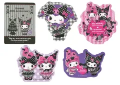 【中古】シール・ステッカー マイメロディ＆クロミ(四角：クロミ) ステッカーSET 「Happyくじ My Melody ＆ Kuromi 50th＆20th Anniversaries」 H賞
