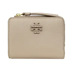 トリーバーチ 折り財布 マックグロー レザー ロゴ ミニウォレット　ベージュ TORY BURCH トリーバーチ 財布 レディース 3つ折り 折財布 ミニ