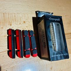 【未使用品】 カンパ カーボンリム用 ブレーキシュー 前後 赤 BR-R0500 ブレーキパッド carbon フルクラム カンパニョーロ 純正 Bora speed