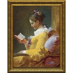 フラゴナール 世界の名画『読書する娘』 陶板絵画 美術品 複製画