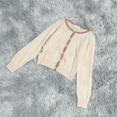 【日本製】karl park Lane  カールパークレーン  薄手ニットカーディガン  (M)  美品  フェミニン  カワイイ  レディース  ピンク系  桃色【送料無料】