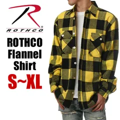 【新品・未使用】【イエロー】ロスコ チェックシャツ ROTHCO シャツ 長袖 ネルシャツ メンズ レディース チェックシャツ 厚手 フランネルシャツ 大きいサイズ 大きめ ゆったり USAモデル ブランド S M L XL