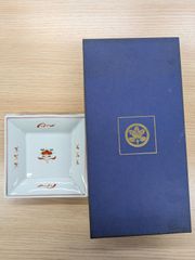 橘吉 たち吉 遊楽 角皿 赤絵 5客セット