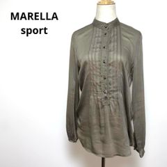 美品✨】MARELLA 長袖シャツ ドット柄 シルク100% グレー【M】 - メルカリ