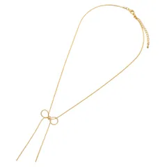 【ゴールド×45cm】[Cream dot. クリームドット公式] ネックレス レディース  金属アレルギー ニッケルフリー ショート ロング チョーカー チェーン リボン スネークチェーン 3タイプ 