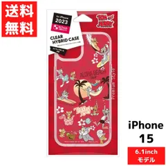 iPhone 15 対応 クリア ハイブリッド ケース トムとジェリー サーフ スマホ ケース カバー アイフォン
