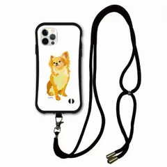 [iPhone11 Pro Max] スマホショルダー付 アニマル柄 iPhoneSE 第3世代 第2世代 i-coronケース アイフォン 15 Pro Plus Pro Max 14 13 スマホケース カバー 肩掛け 斜め掛け ロングコートチワワ 犬 イ