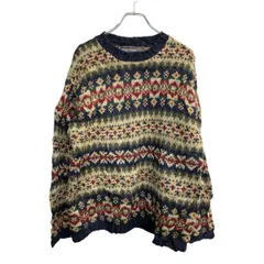 ABERCROMBIE ニット セーター Mサイズ 総柄 ウール 古着卸 アメリカ仕入 t2411-4169