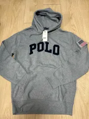 正規品 ポロ Ralph Lauren(ラルフローレン) フード 星条旗パッチ グレー M 新品