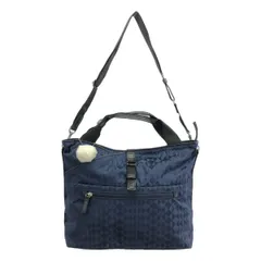 None / | Kanana project / カナナプロジェクト 2way ショルダー付き モノグラム ハンドバッグ | ネイビー | レディース