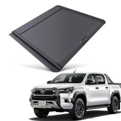 トヨタ ハイラックス 新型 Z"Revo ROCCO Edition"  ハードトノカバー HILUX シャッター式 ロック付き アルミ製 ブラック カスタムパーツ